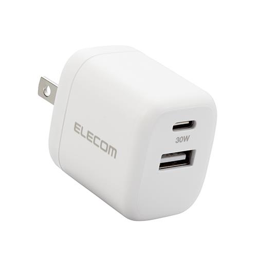 エレコム ELECOM MPA-ACCP30WH(ホワイト) USB PD対応AC充電器 USB充電器 USB Type A/C 30W
