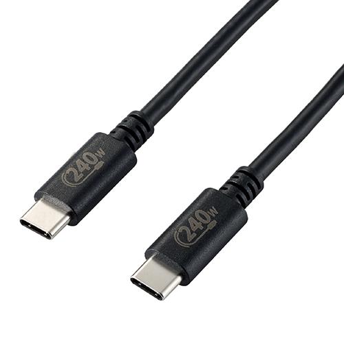 エレコム(ELECOM) U2C-CCPE20NBK ブラック USB Type-C ケーブル PD EPR対応 240W 2m