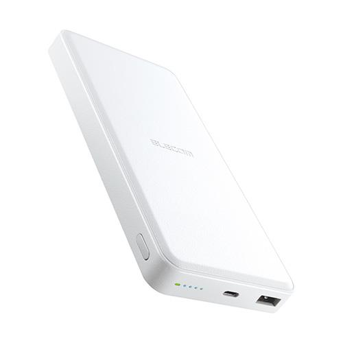 エレコム(ELECOM) DE-C39-12000WH ホワイト リン酸鉄モバイルバッテリー 12000mAh/PD20W/C×1+A×1
