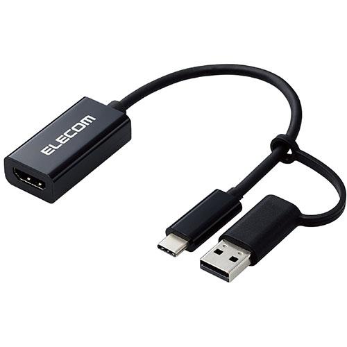 エレコム(ELECOM) AD-HDMICAPBK ブラック Type-C/USB-Aコネクター付 HDMI キャプチャー ユニット