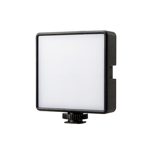 エレコム(ELECOM) DE-L05BK ブラック 撮影用ライト LED ビデオライト 四角形8×8cm 5段階調光 USB充電式