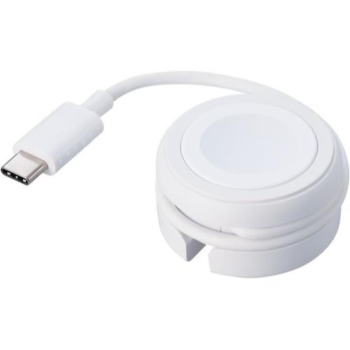 エレコム(ELECOM) MPA-AWMCQWH ホワイト Apple Watch磁気充電ケーブル 高速充電巻き取りタイプ