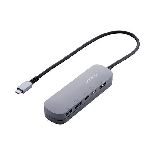 エレコム(ELECOM) DST-C18SV シルバー USB Type C ドッキングステーション ハブ 5-in-1 PD 90W出力
