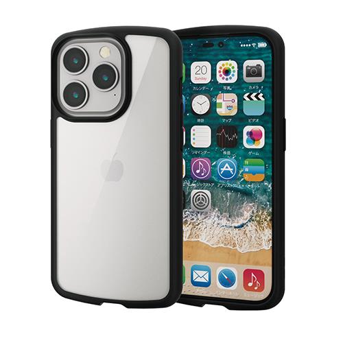 エレコム(ELECOM) PM-A22CTSLFCBK ブラック iPhone 14 Pro用 TOUGH SLIM LITEケース フレームカラー