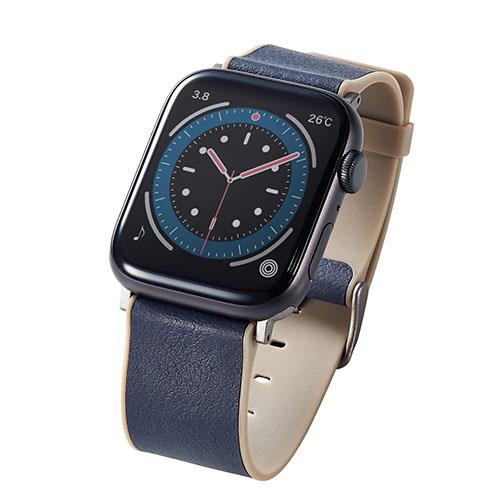 エレコム(ELECOM) AW-45BDMNONV Apple Watch 45mm/44mm/42mm 用 MINIO ハイブリッドレザーバンド
