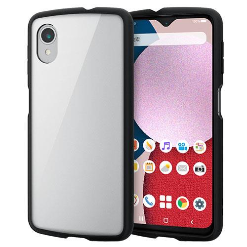 エレコム(ELECOM) PM-G227TSLFCBK ﾌﾞﾗｯｸ Galaxy A23 5G用 フレームカラーケース 衝撃吸収 背面クリア