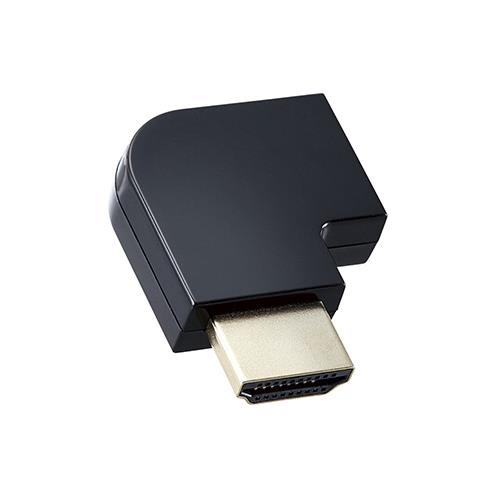 エレコム(ELECOM) AD-HDAABS04BK ブラック HDMI 変換 アダプタ L字 左向き 90度 HDMIケーブル