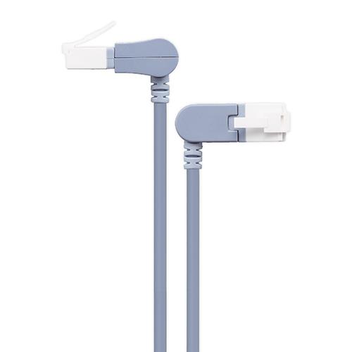 エレコム(ELECOM) LD-GPATWV/BU20 ﾌﾞﾙｰ LANケーブル Cat6A準拠 2m スリム ﾀﾃｽｲﾝｸﾞxﾖｺｽｲﾝｸﾞ 高速