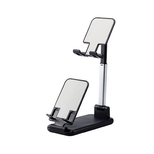 エレコム(ELECOM) TB-DSARM2VBK ブラック スマホ/タブレット対応 2台縦列配置 卓上スタンド 角度/高さ調整可