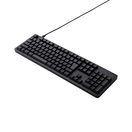 エレコム(ELECOM) TK-MC50UKT-BK ブラック キーボード 有線 着脱式USBケーブル 茶軸 タクタイル テンキー付き