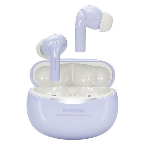 エレコム(ELECOM) LBT-TWS15PU パープル ｴﾚｺﾑ ﾜｲﾔﾚｽｲﾔﾎﾝ Bluetooth ﾉｲｽﾞｷｬﾝｾﾘﾝｸﾞ Type-C 充電