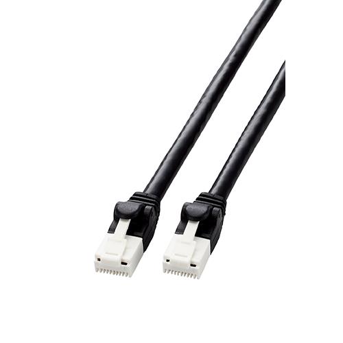 エレコム(ELECOM) LD-GPAT/BK3/RS ブラック LANケーブル CAT6A 3m 高速 10Gbps ストレート 爪折れ防止