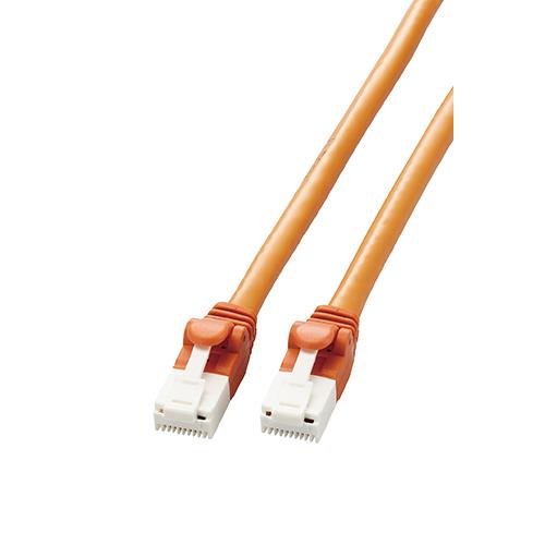 エレコム(ELECOM) LD-GPAT/DR1/RS オレンジ LANケーブル CAT6A 1m 高速 10Gbps ストレート 爪折れ防止