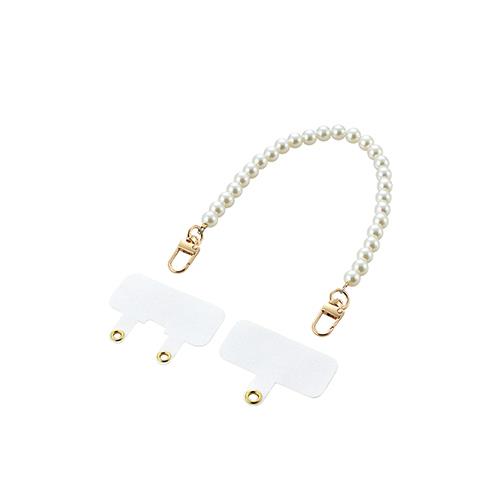 エレコム(ELECOM) P-STHPAL スマホストラップ 手首 ハンド パールタイプ ストラップシート付 パール