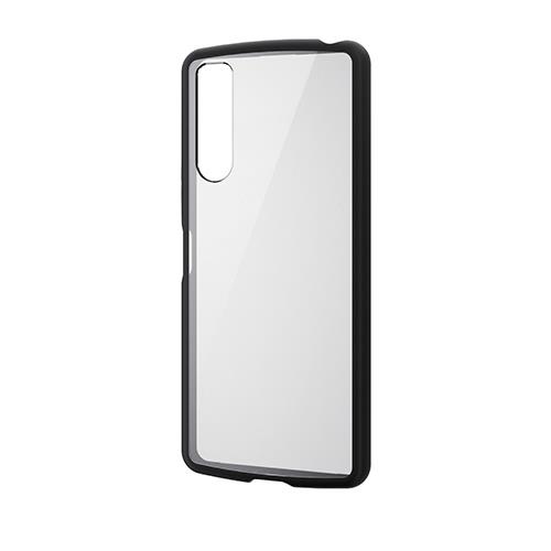 エレコム(ELECOM) PM-X232TSLFCBK ブラック Xperia 10 V ケース ハイブリッド 衝撃吸収 軽量 背面クリア