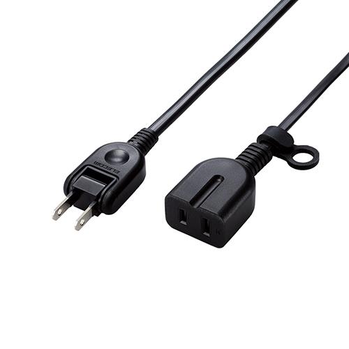 エレコム(ELECOM) T-X01-2130BK ブラック 電源タップ 延長コード コンセント 3m 2P 1個口 ほこりシャッター