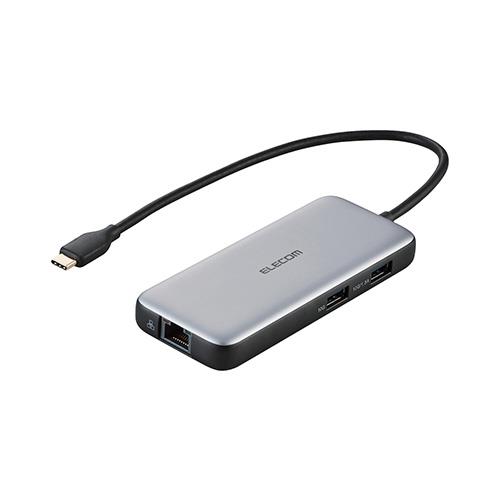 エレコム(ELECOM) DST-C27-SV シルバー USB Type C ドッキングステーション ハブ 6-in-1 PD 85W出力