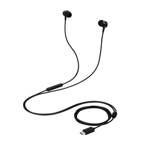 エレコム(ELECOM) EHP-DF11CMBK ﾌﾞﾗｯｸ タイプCイヤホン ﾏｲｸ付き カナル型 耳せんタイプ 有線1.2m