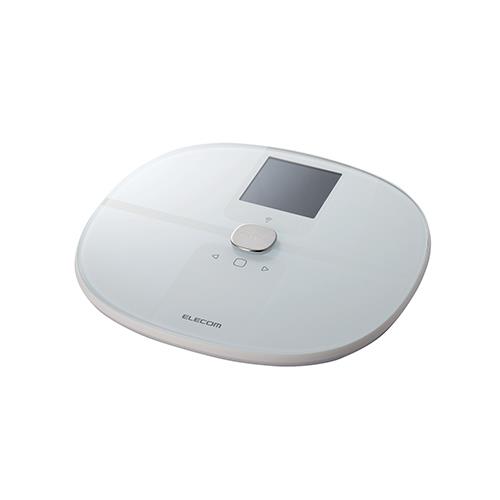 エレコム(ELECOM) HCS-WFS03WH ﾎﾜｲﾄ 体重計 体組成計 自動認識機能付 MRI測定 50g単位 Wi-Fiスマホ連動