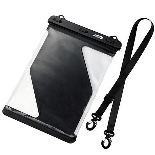 エレコム(ELECOM) TB-WPSR13BK ブラック タブレットケース 防水 汎用 ネックストラップ付き 8.9~13インチ
