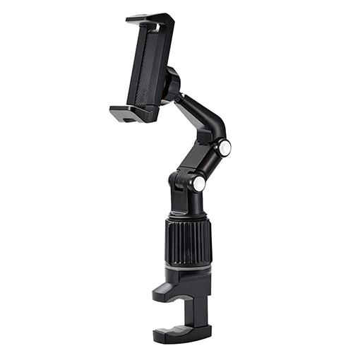 エレコム(ELECOM) PWDSARMFSBK ブラック スマホスタンド ホルダーアーム 折り畳み式 クランプ式 360度回転