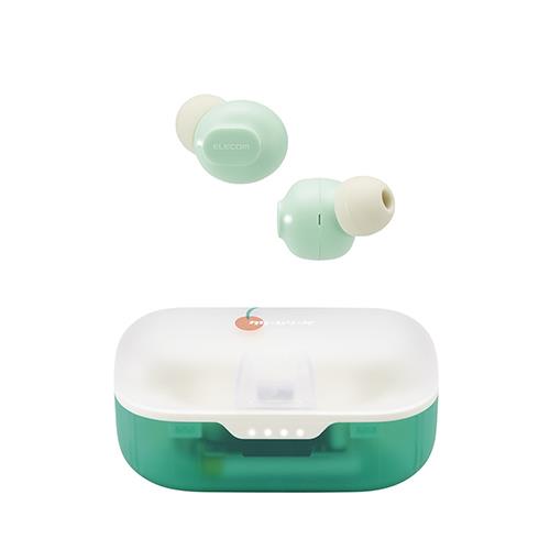 エレコム(ELECOM) LBT-TWS16CSGN メロン ワイヤレスイヤホン Bluetooth 5.3 低遅延 タッチセンサー