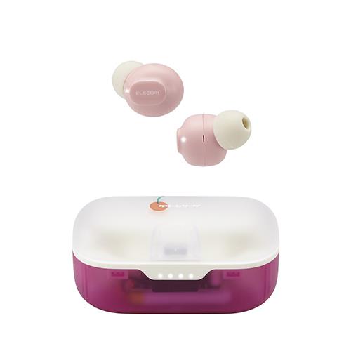 エレコム(ELECOM) LBT-TWS16CSPN イチゴ ワイヤレスイヤホン Bluetooth 5.3 低遅延 タッチセンサー