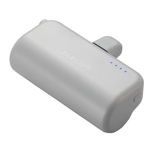 エレコム(ELECOM) DE-C43L-5000DGY ダークグレー 直挿しできるモバイルバッテリー USB Type-Cプラグ 5000mAh
