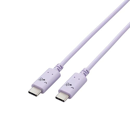 エレコム(ELECOM) MPA-CCF10-PUF スリーピー パープル×ブラック タイプC ケーブル 1m PD 60W