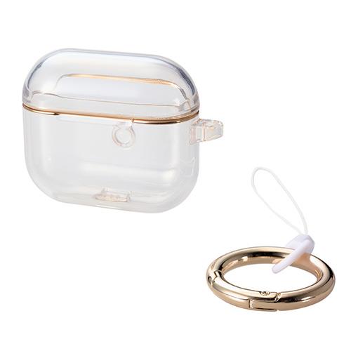 エレコム(ELECOM) AVA-AP5UCMCR クリア×ゴールドライン AirPods 第3世代 用&me オーロラソフトケース
