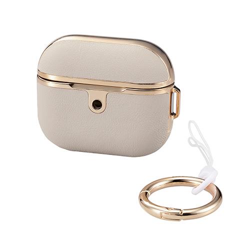 エレコム(ELECOM) AVA-AP5ULMGB グレージュ×ゴールド AirPods 第3世代 用&me サイドメッキソフトレザーケース