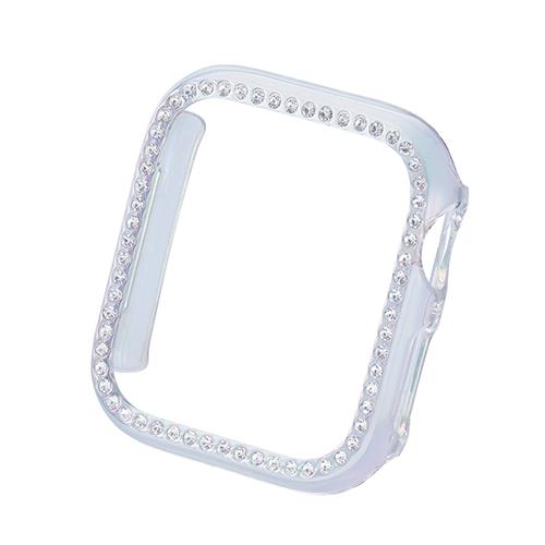 エレコム(ELECOM) AW-23EBPPJ-ACR オーロラクリア アップルウォッチ SE 第1/2世代 /Series6/5/4 ハードバンパーストーン付