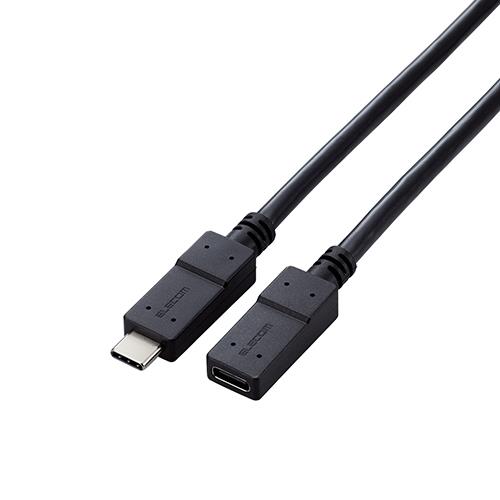 エレコム(ELECOM) USB3-ECC05BKUSB TypeC延長ケーブル 0.5m PD 60W USB3.2 Gen1