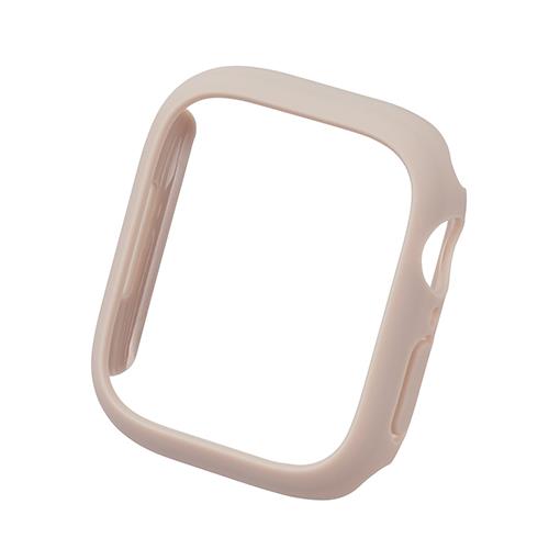 エレコム(ELECOM) AW-23BBPPR-GB グレージュ アップルウォッチ Series9/8/7 41mm ハードバンパー ラバーコート