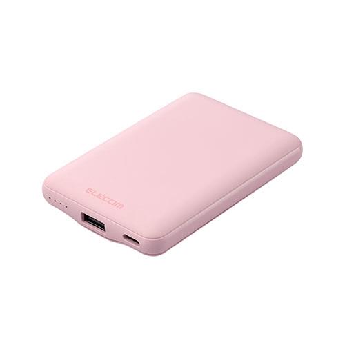 エレコム(ELECOM) DE-C45-5000PN ピンク 薄型コンパクトモバイルバッテリー 5000mAh/3A/C×1+A×1