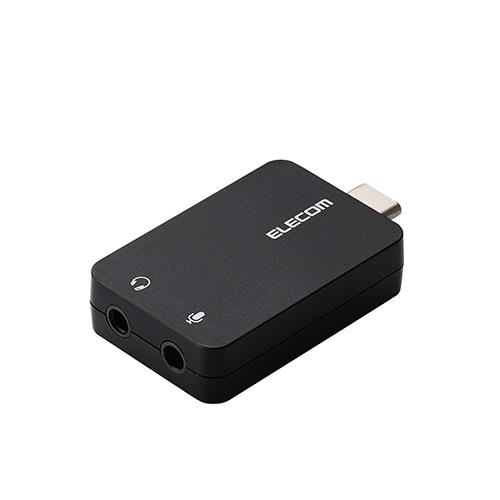 エレコム(ELECOM) USB-CADC01BK ブラック オーディオ変換アダプター USB Type-C TM
