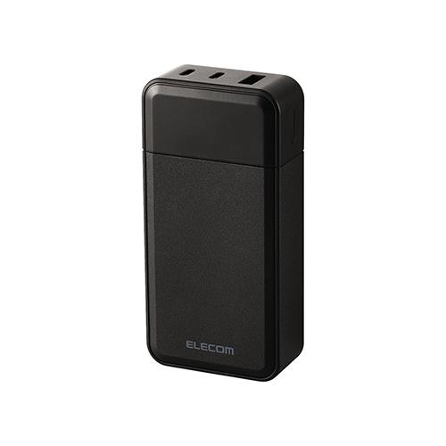 エレコム(ELECOM) DE-C51L-10000BK ブラック 残量が見える高出力モバイルバッテリー 10000mAh/30W