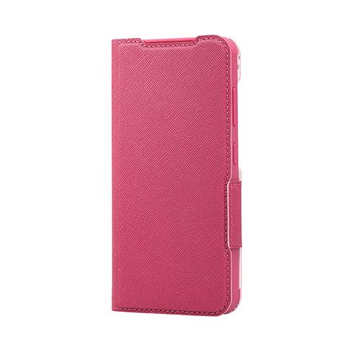 エレコム(ELECOM) PM-G241PLFUJPND ディープピンク Galaxy S24 SC-51E ソフトレザーケース 薄型 磁石付 フラワーズ