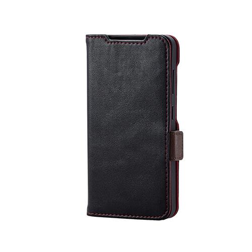 エレコム(ELECOM) PM-G241PLFYBK ブラック Galaxy S24 SC-51E 用 ソフトレザーケース 磁石付 耐衝撃 ステッチ