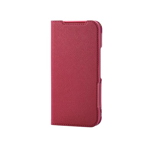 エレコム(ELECOM) PM-P241PLFUJPND ディープピンク Google Pixel 8a用 ソフトレザーケース 薄型 磁石付 フラワーズ