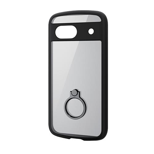 エレコム(ELECOM) PM-P241TSLFCRBK ブラック Google Pixel 8a用 TOUGH SLIM LITEリング付きケース フレームカラー