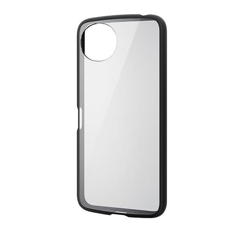 エレコム(ELECOM) PM-S241TSLFCBK ブラック AQUOS wish4 TOUGH SLIM LITE フレームカラー ストラップホールシート付