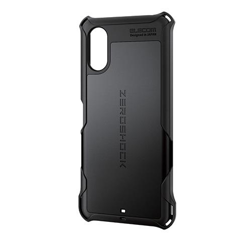 エレコム(ELECOM) PM-X241ZEROBK ブラック Xperia 10 VI SO-52E ケース ハイブリッド ストラップホール付