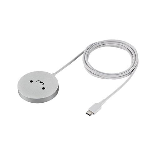 エレコム(ELECOM) W-MA04WF しろちゃん マグネットQi2規格対応ワイヤレス充電器 15W・卓上