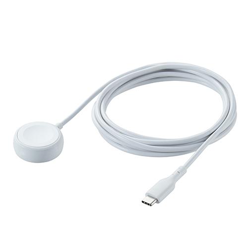 エレコム(ELECOM) MPAAWCCQ20WH ホワイト Apple Watch磁気充電ケーブル 高速充電 2m