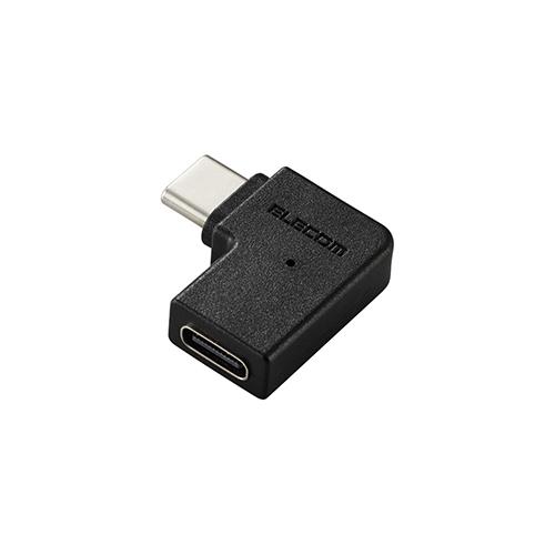 エレコム(ELECOM) AD-CFCML01BK ブラック USB-C L字変換アダプタ 横向き PD 60W