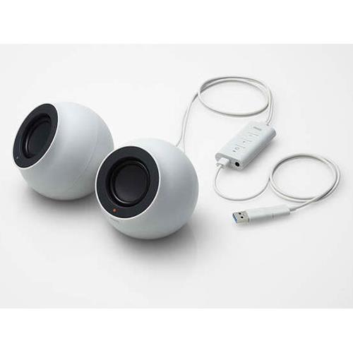 エレコム(ELECOM) SP-P10CUBWH ホワイト パソコン用2.0chスピーカー Stina