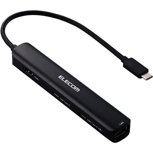 エレコム(ELECOM) DST-C30BK ブラック ELECOM ドッキングステーション スリムタイプ 6in1