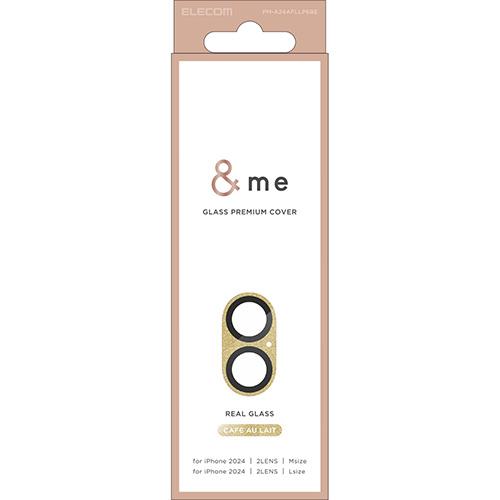 エレコム(ELECOM) PM-A24AFLLP6BE カフェオレ iPhone16/Plus用カメラフィルム ガラス カメラ全体保護 指紋/飛散防止