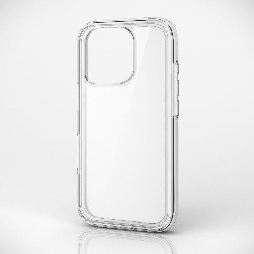 エレコム(ELECOM) PM-A24CHVAIR2WH ホワイト×クリア iPhone16 Pro ケース ハイブリッド 衝撃吸収 軽量 カメラレンズ保護設計 MUBRAIN